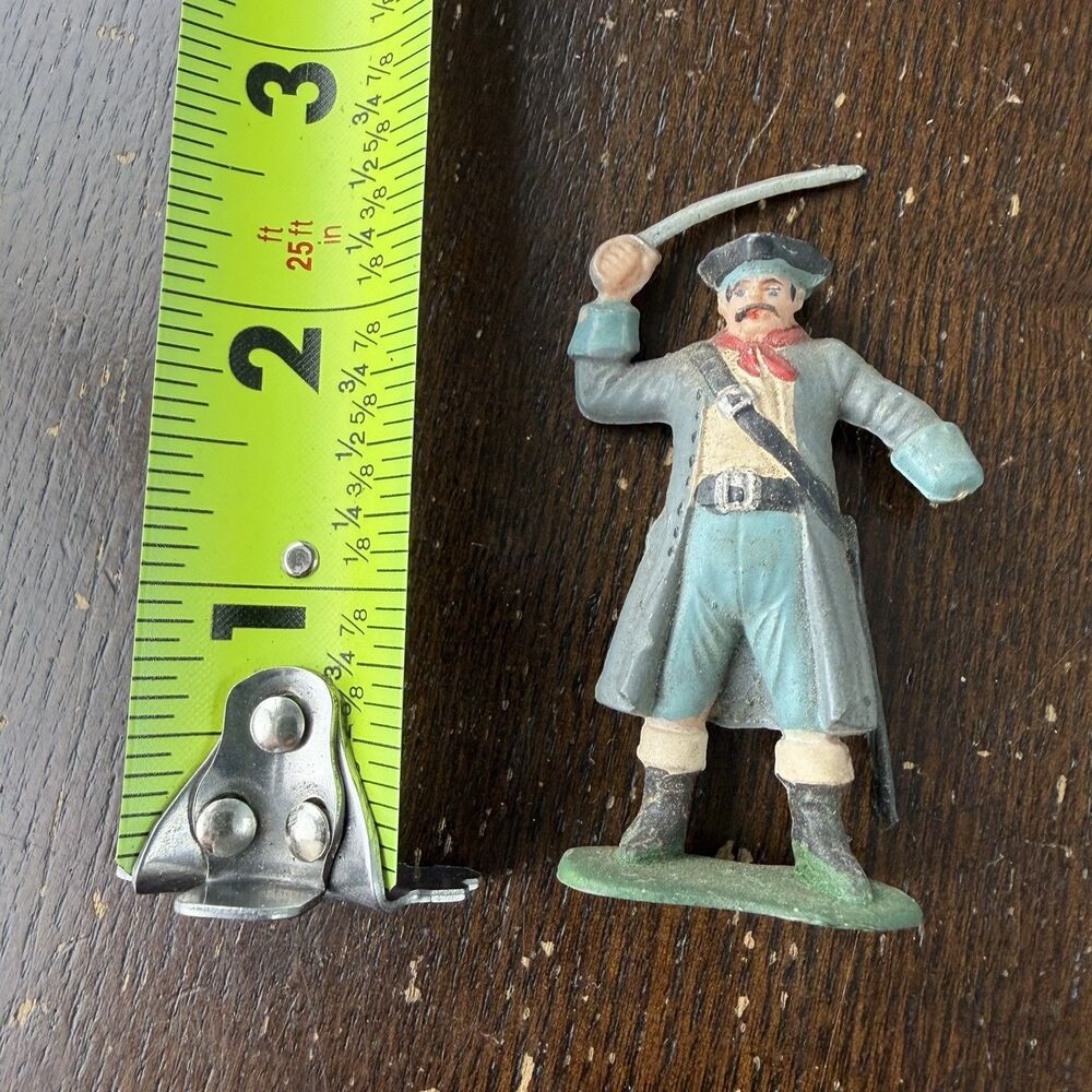 Vintage Louis Marx Pirates Hand Painted 2.5” 1960s Swashbuckler Sailor Captain - Picture 4 of 11